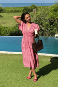 Frangipani Dress in Red Gingham