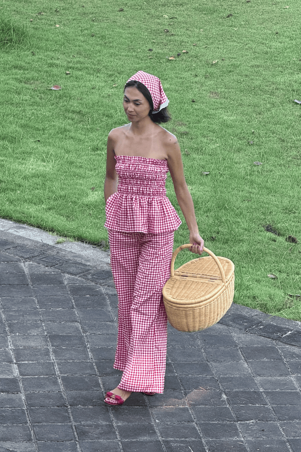 Kinsley Top in Red Gingham