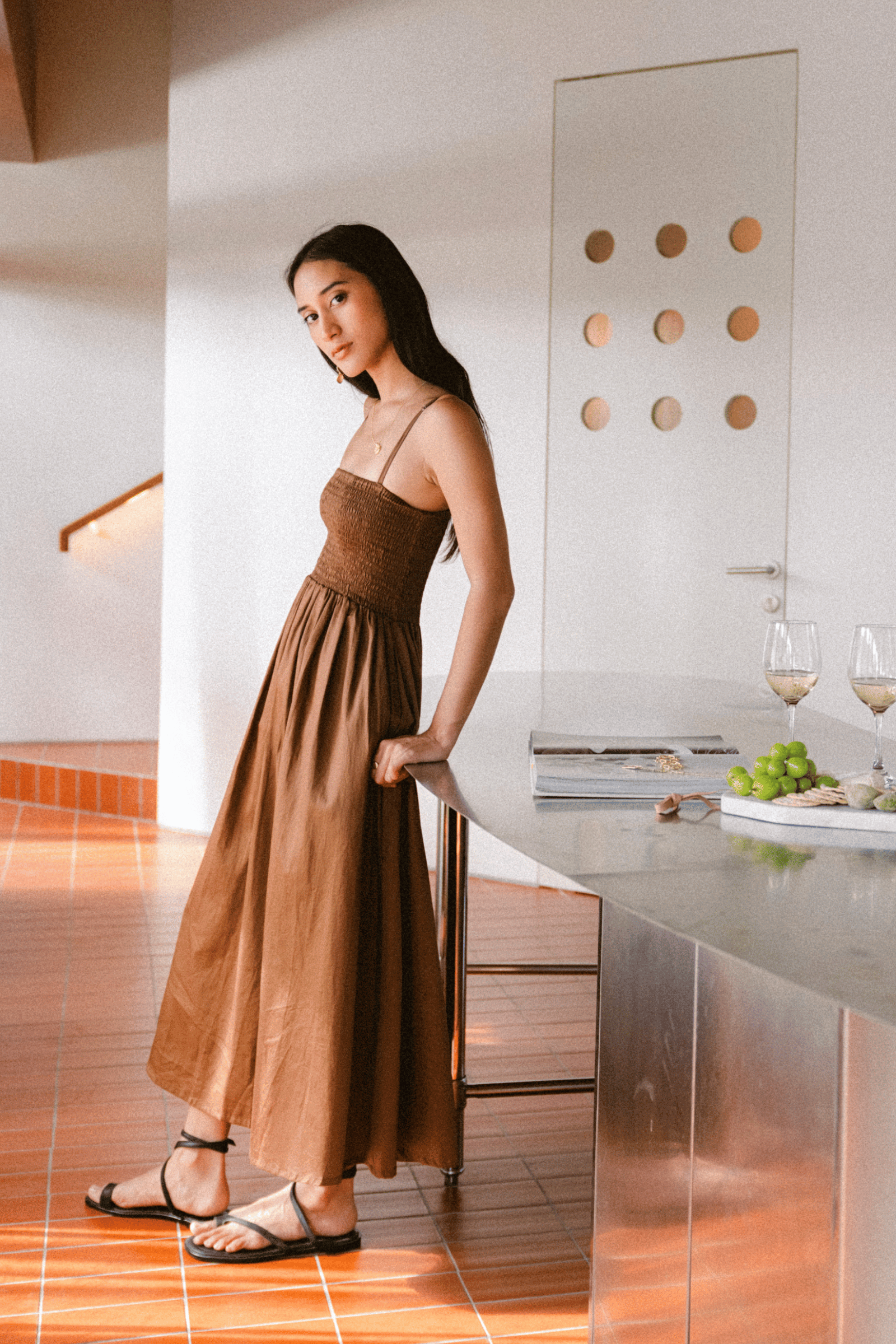 Annabel Dress in Mocha