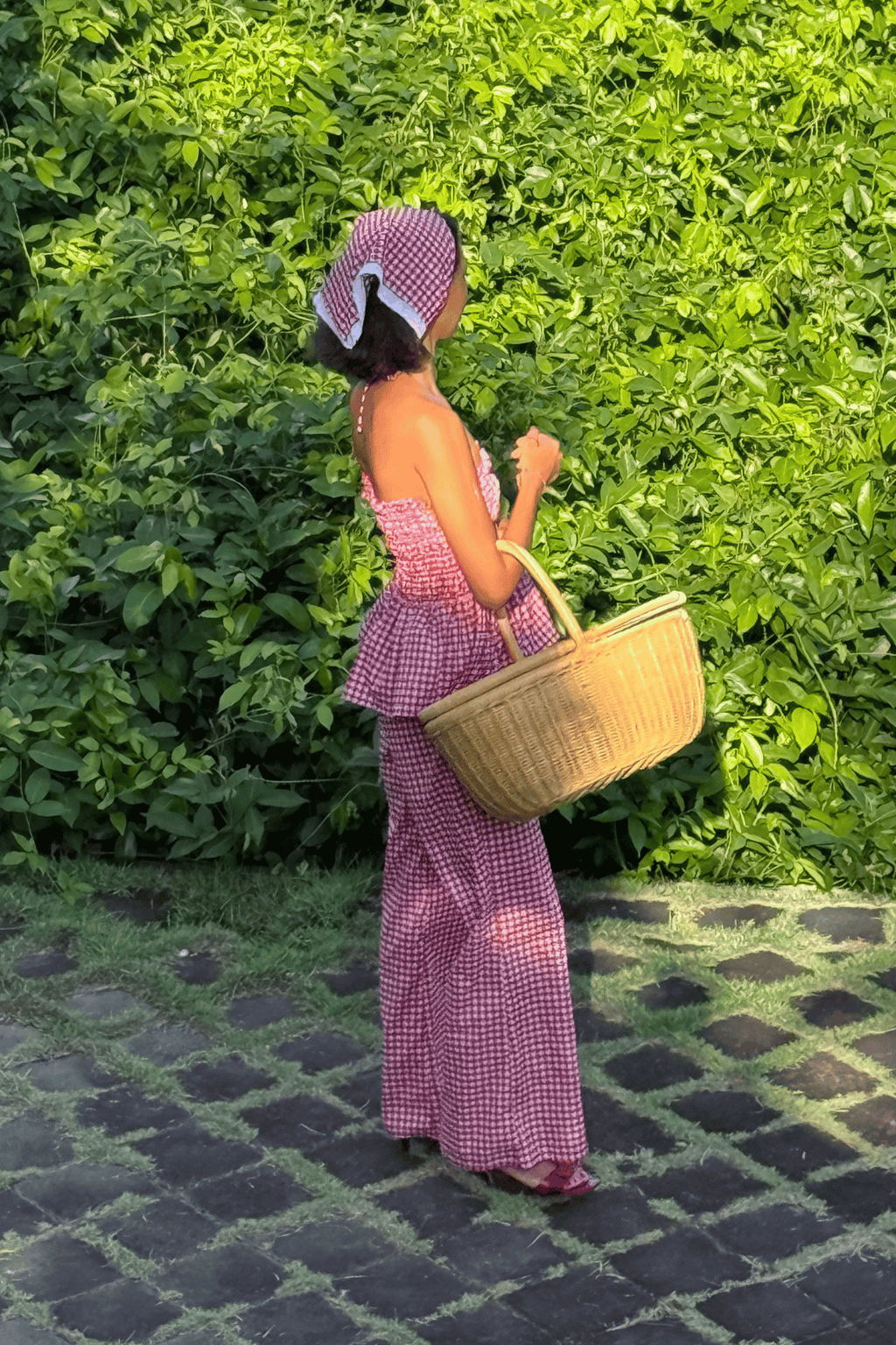 Sarah Pants in Red Gingham
