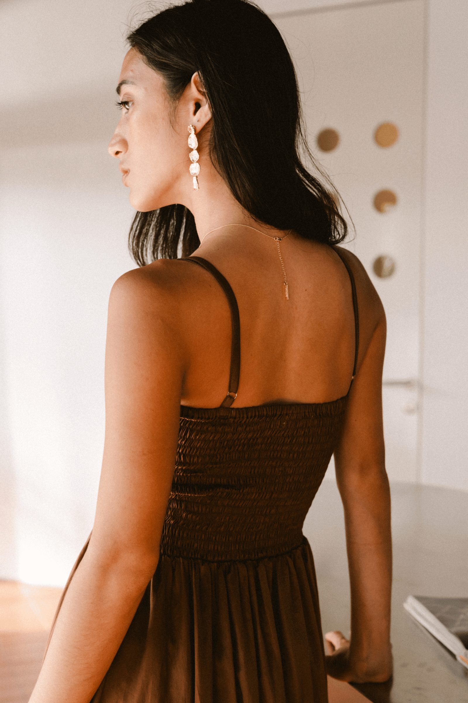 Annabel Dress in Mocha