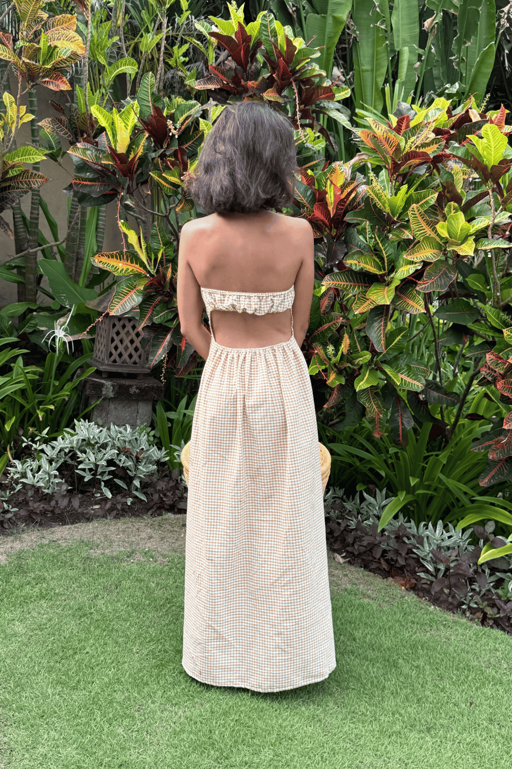 Reef Dress in Yellow Gingham