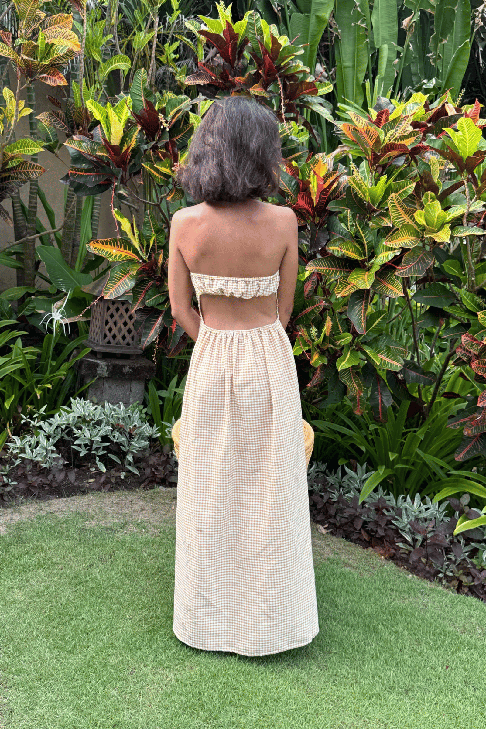 Reef Dress in Yellow Gingham