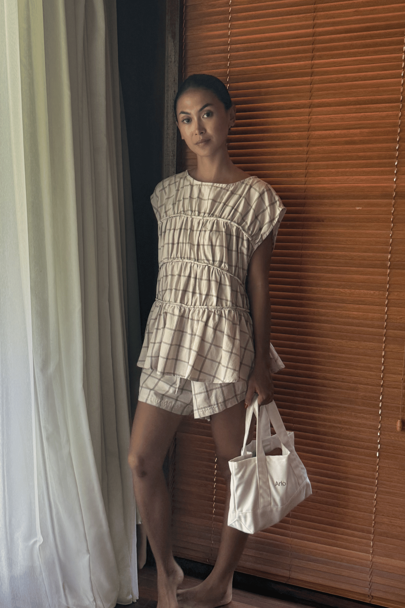 Winnie Shorts in Fine Gingham