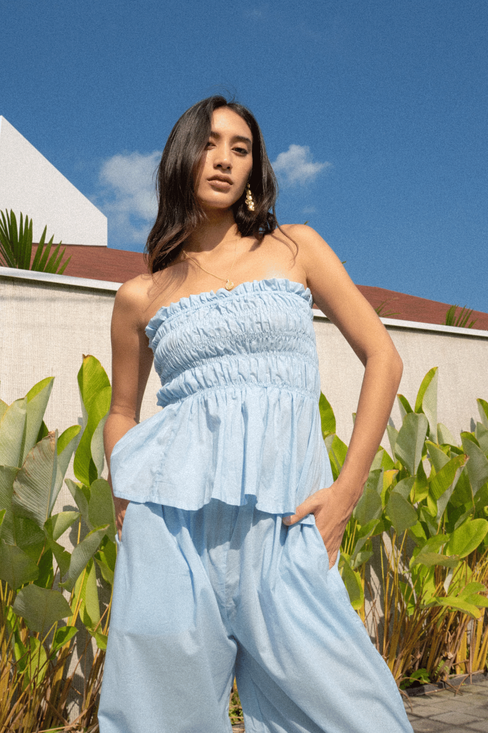 Kinsley Top in Cornflower Blue