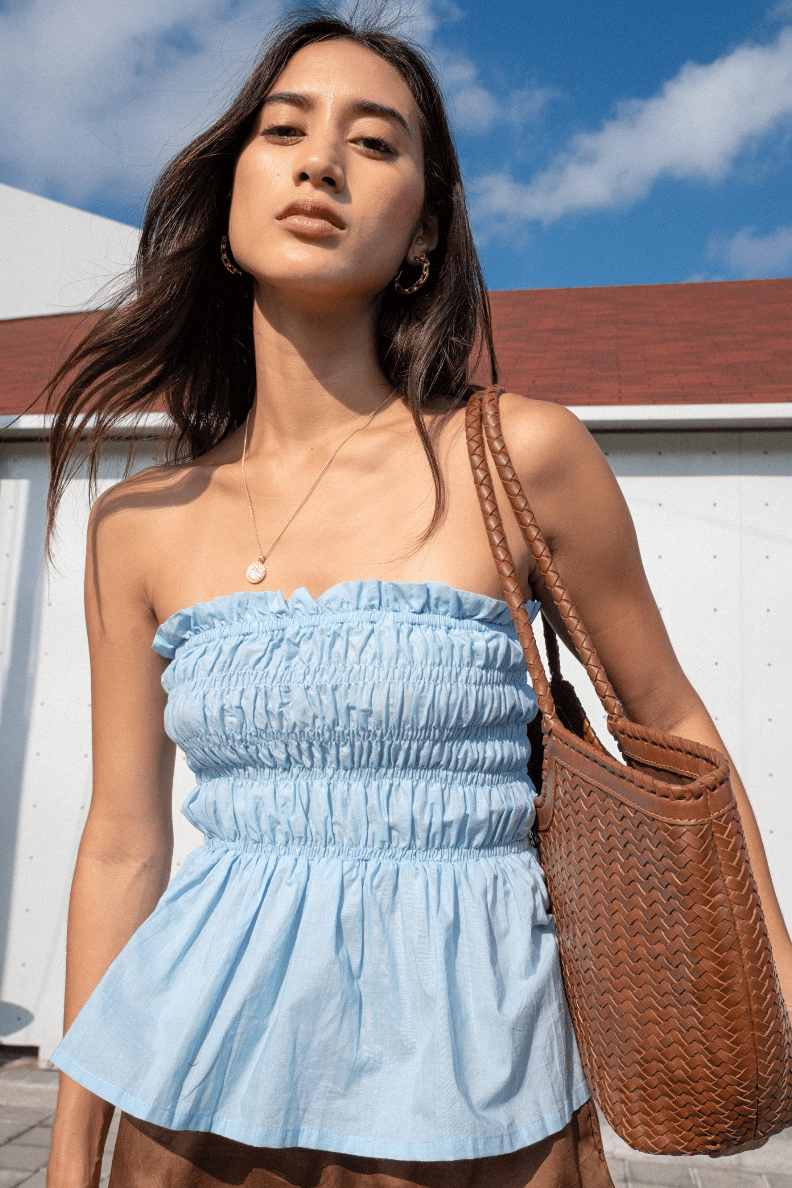 Kinsley Top in Cornflower Blue