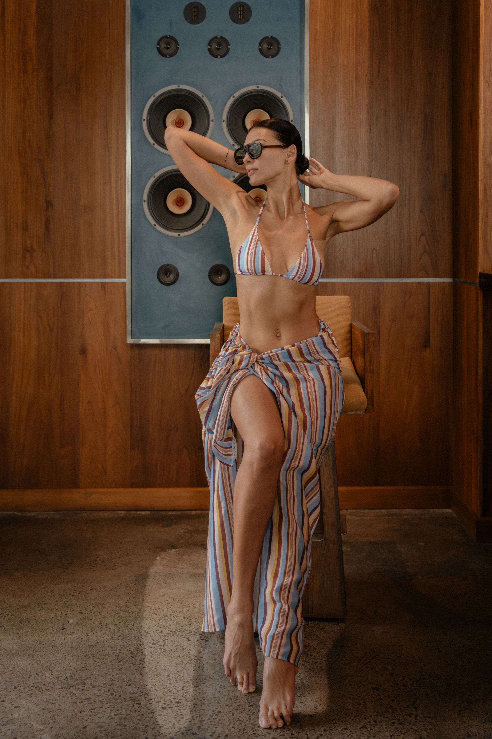 Deluxe Sarong in Streets Stripe