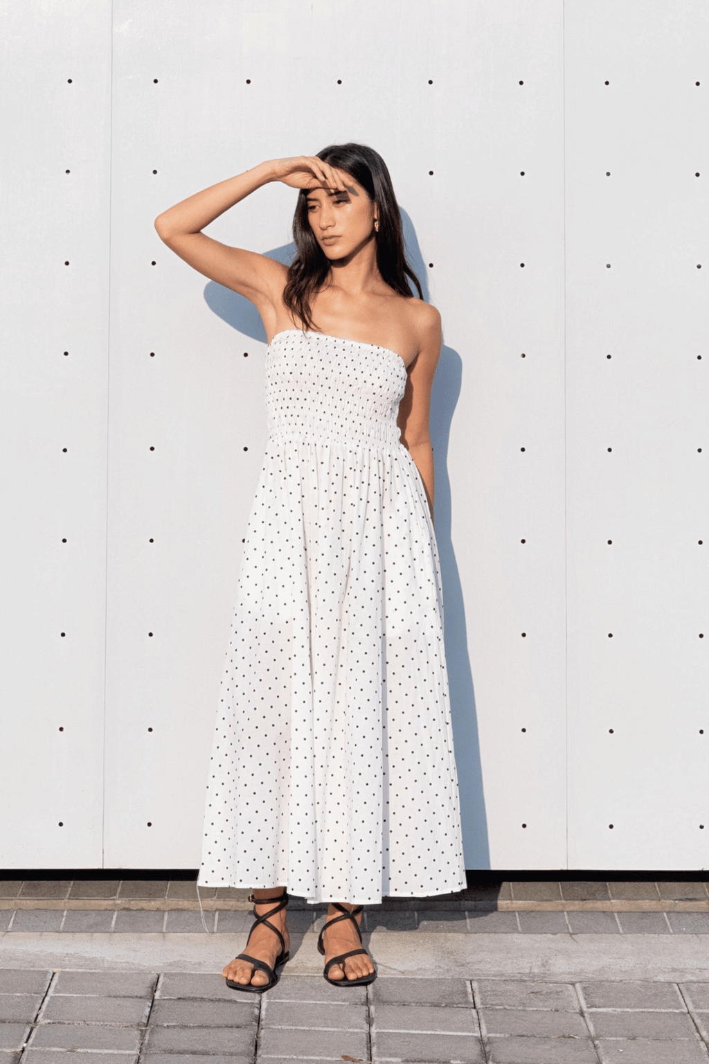 Rosie Dress in Black Polkadot