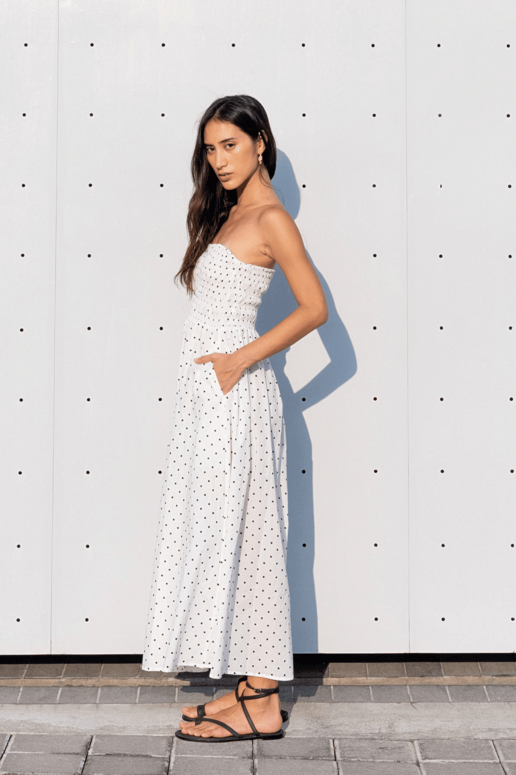 Rosie Dress in Black Polkadot