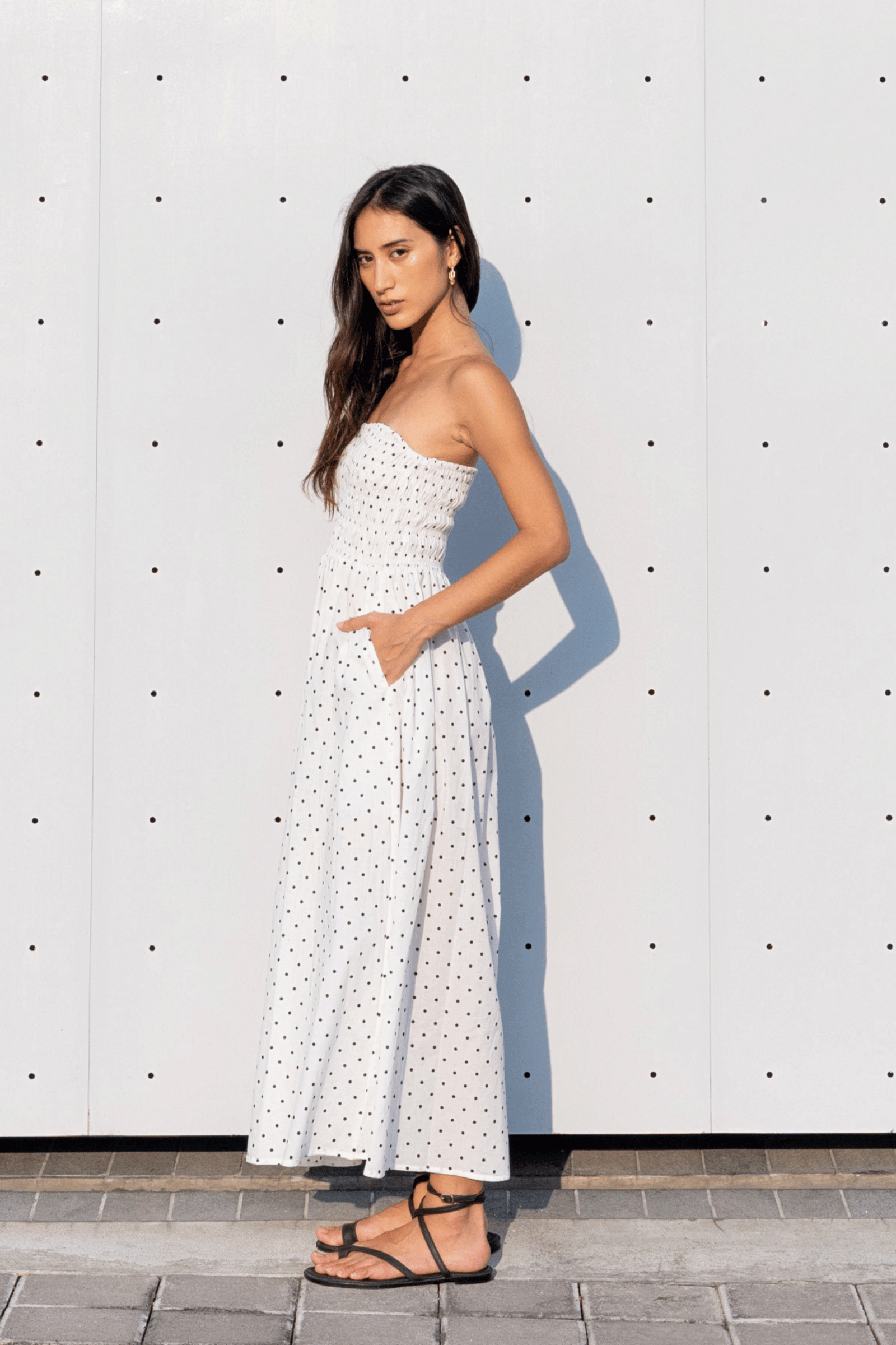 Rosie Dress in Black Polkadot