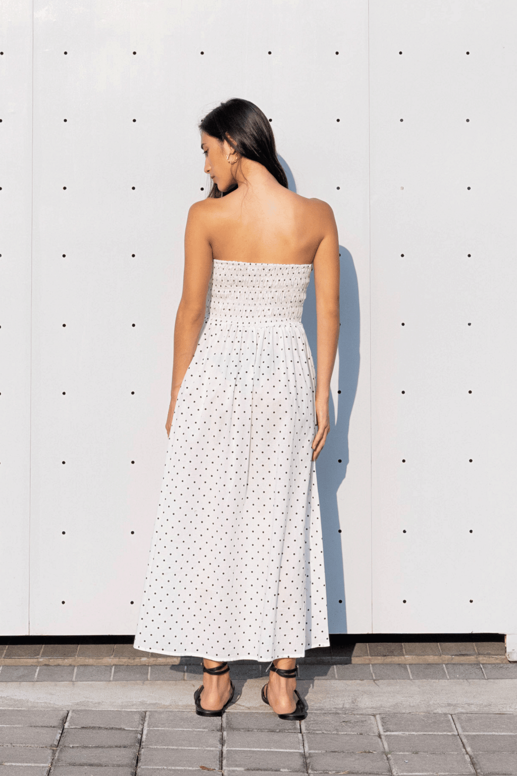 Rosie Dress in Black Polkadot