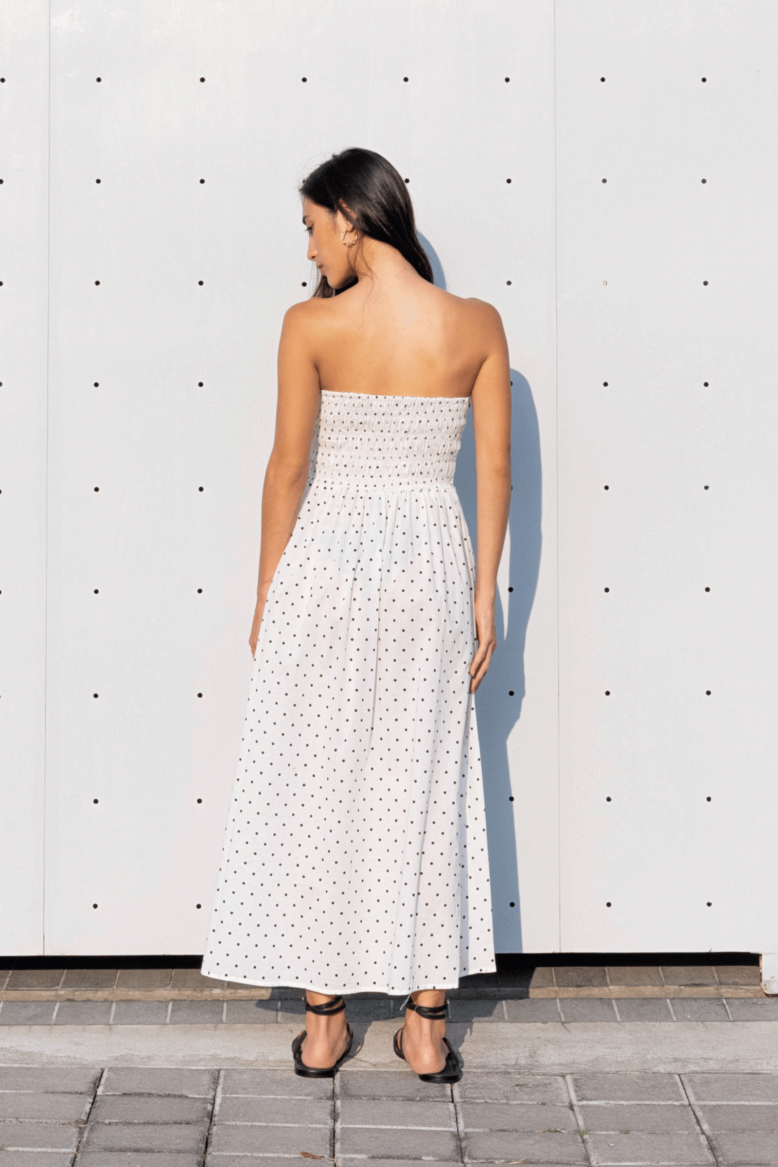 Rosie Dress in Black Polkadot