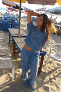 Winnie Pants Lace in Blue Lagoon