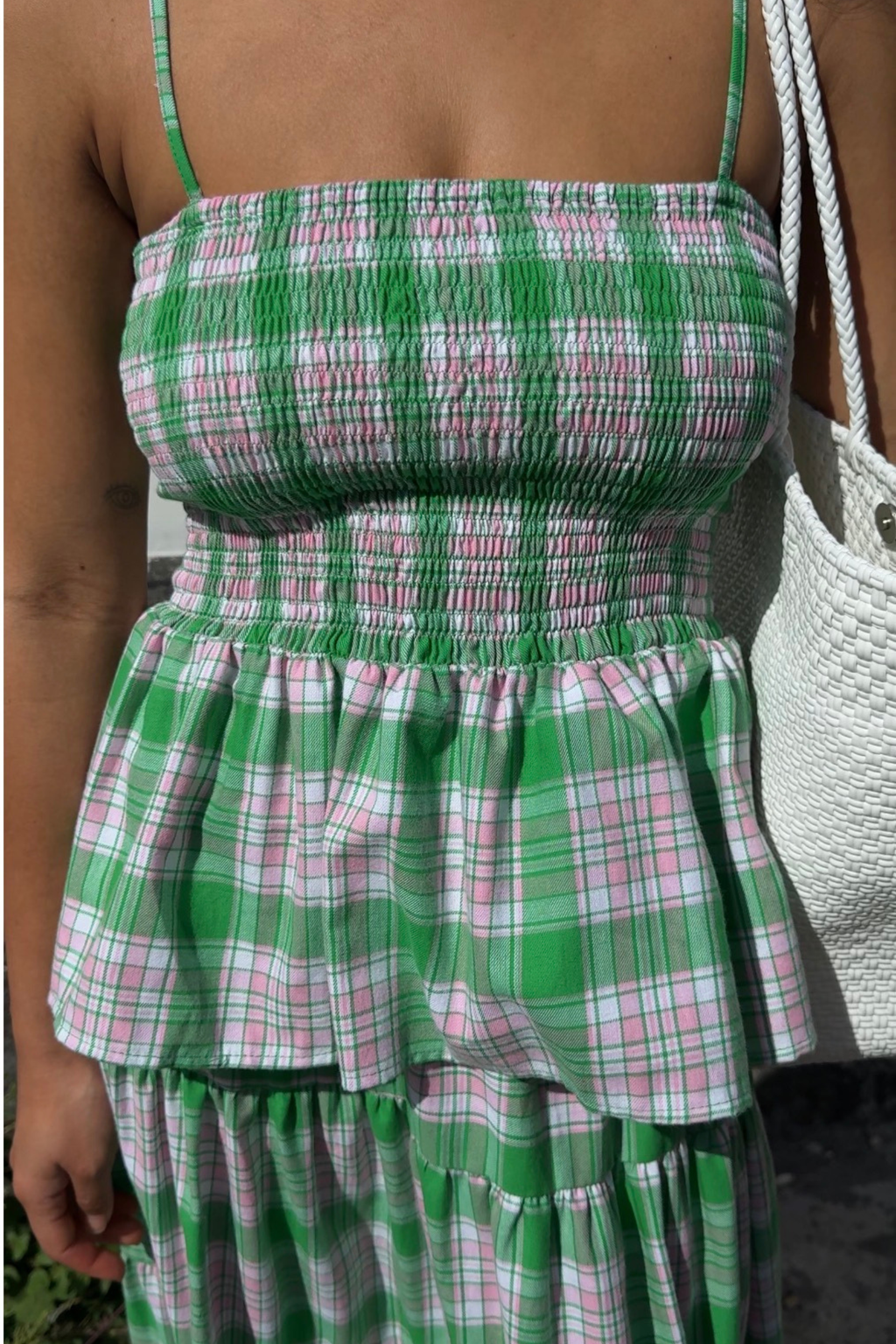 Annabel Top in Green Check