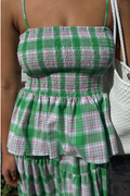 Annabel Top in Green Check