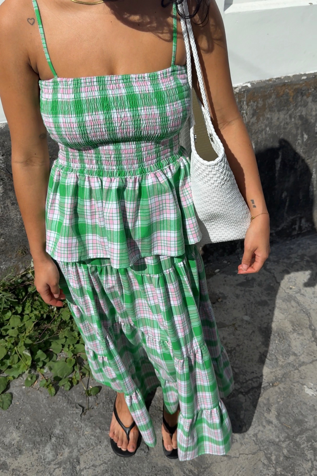 Native Skirt in Green Check