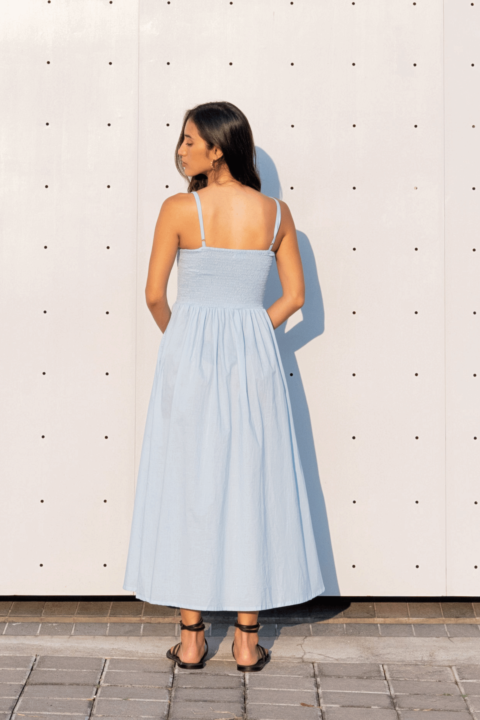 Annabel Dress in Cornflower Blue