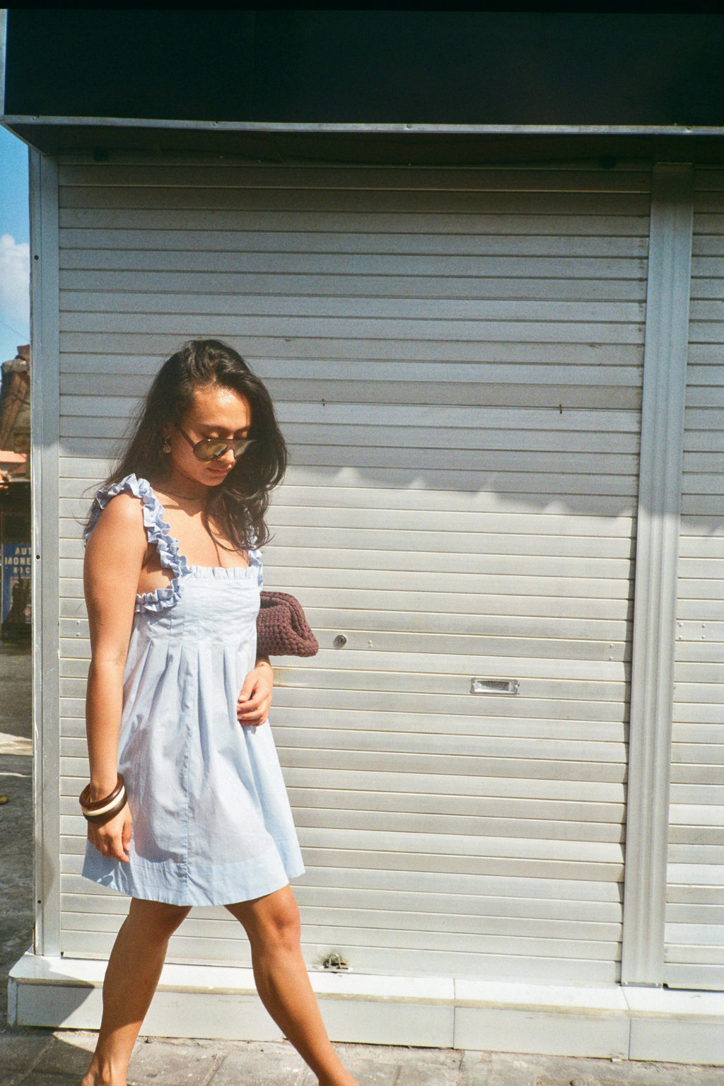 Lila Mini Dress Cornflower Blue