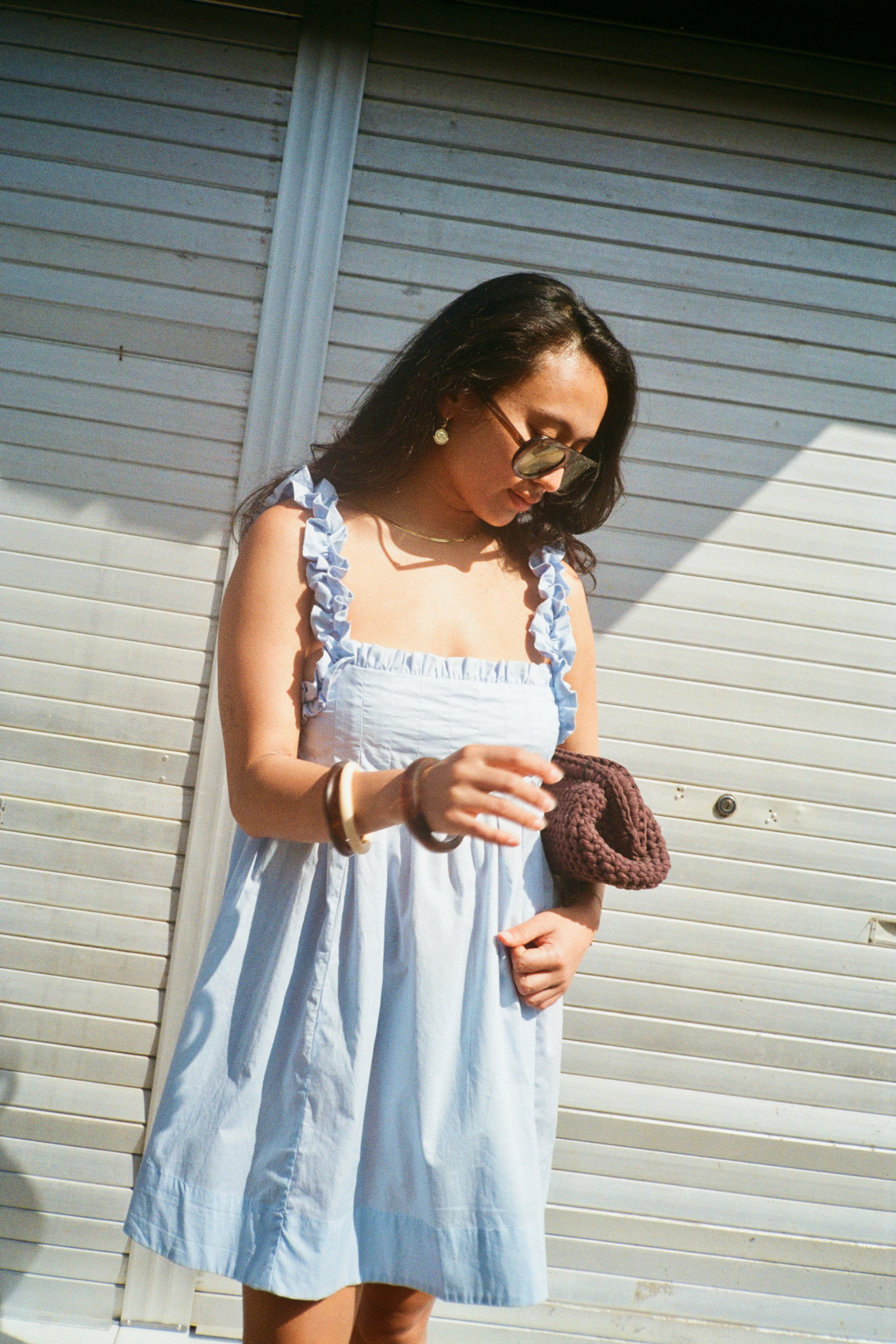 Lila Mini Dress Cornflower Blue