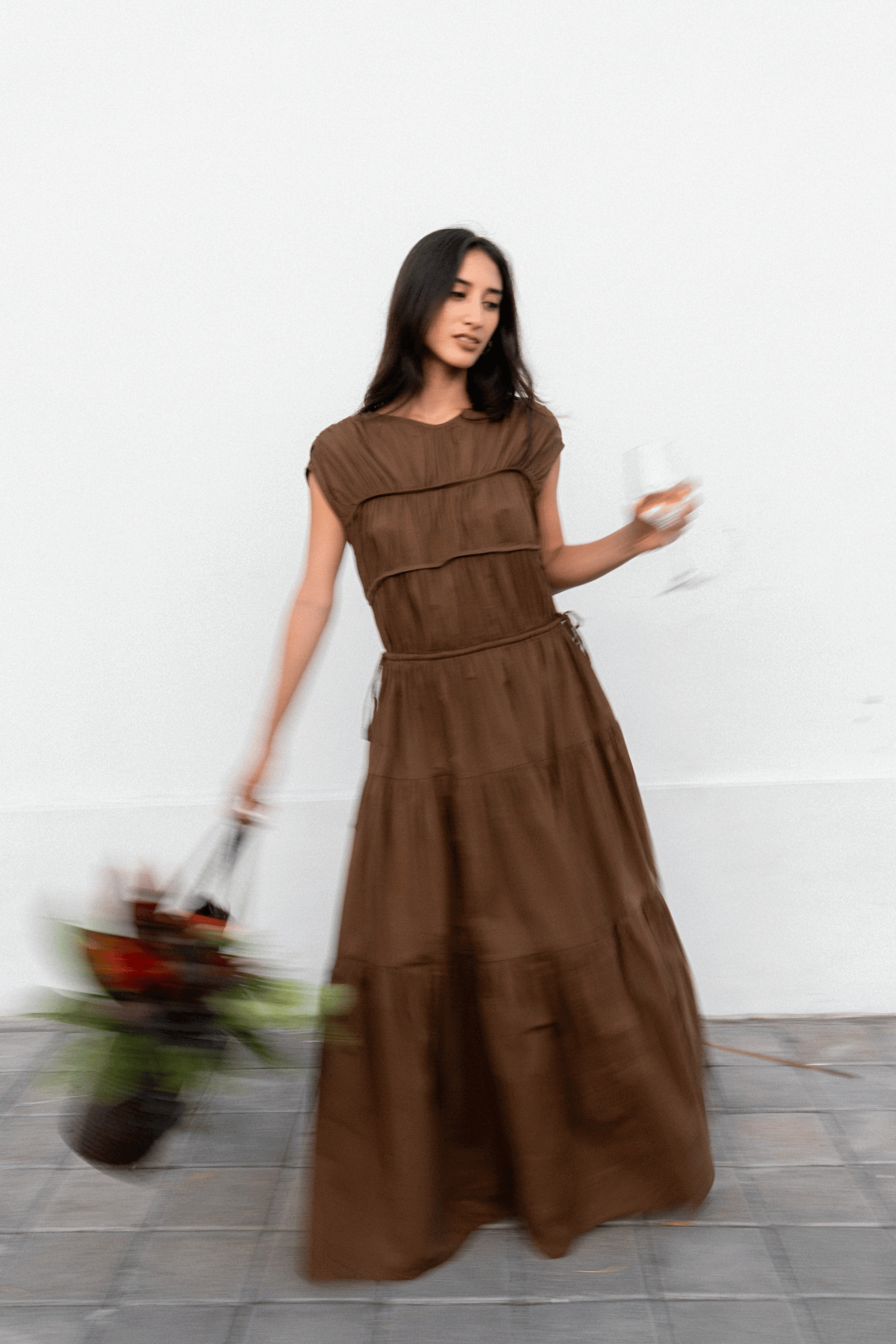 Floren Dress in Mocha
