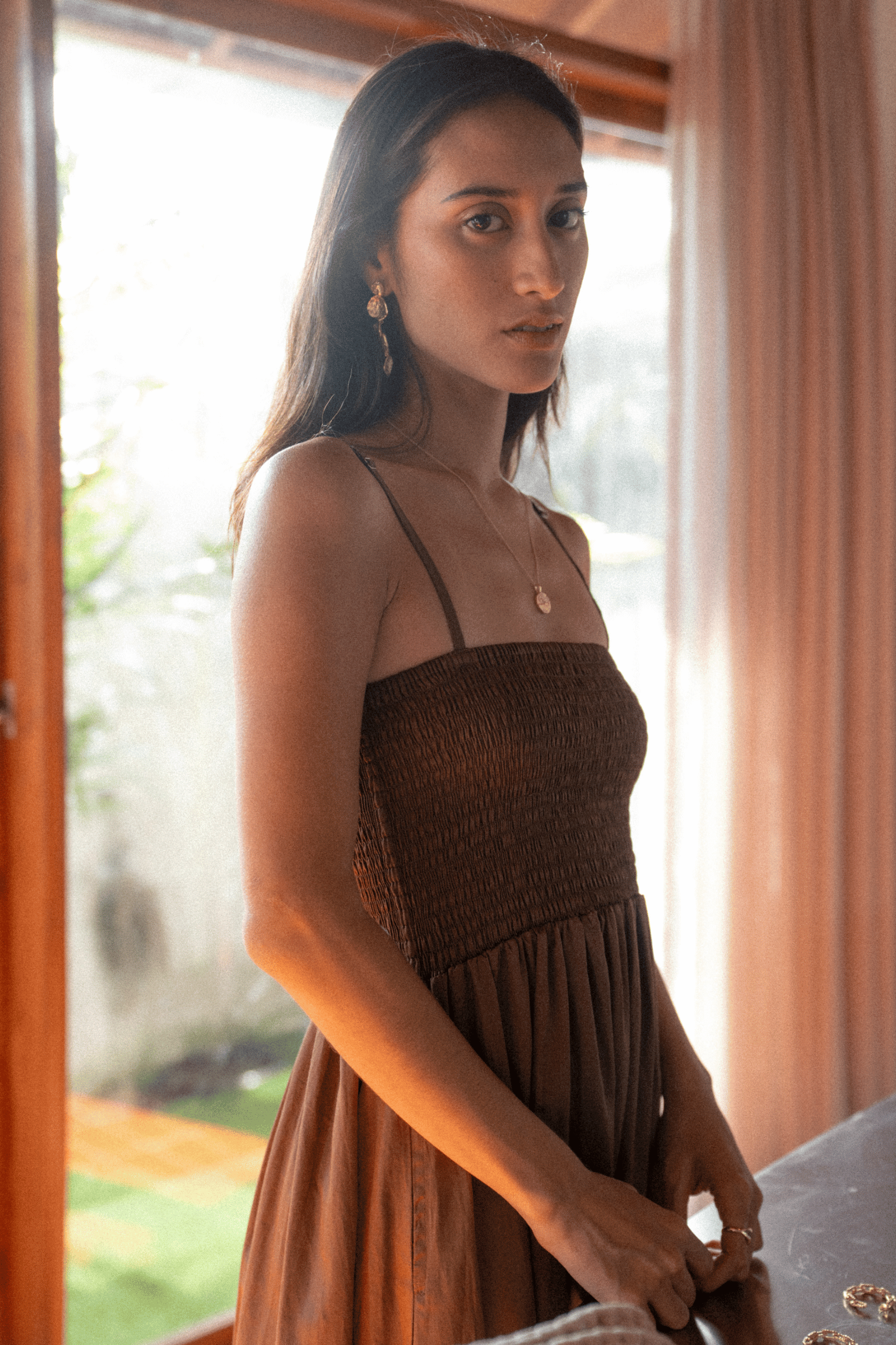 Annabel Dress in Mocha