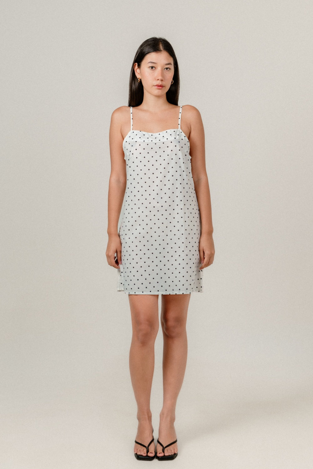 Celine Dress in Black Polkadot
