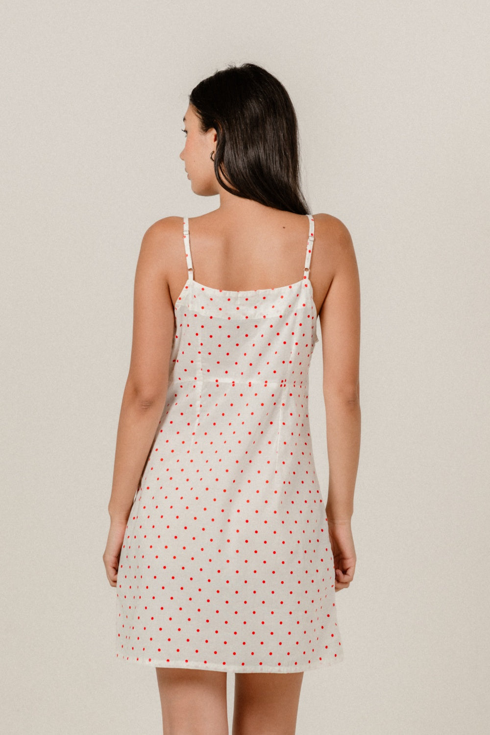 Celine Dress in Red Polkadot