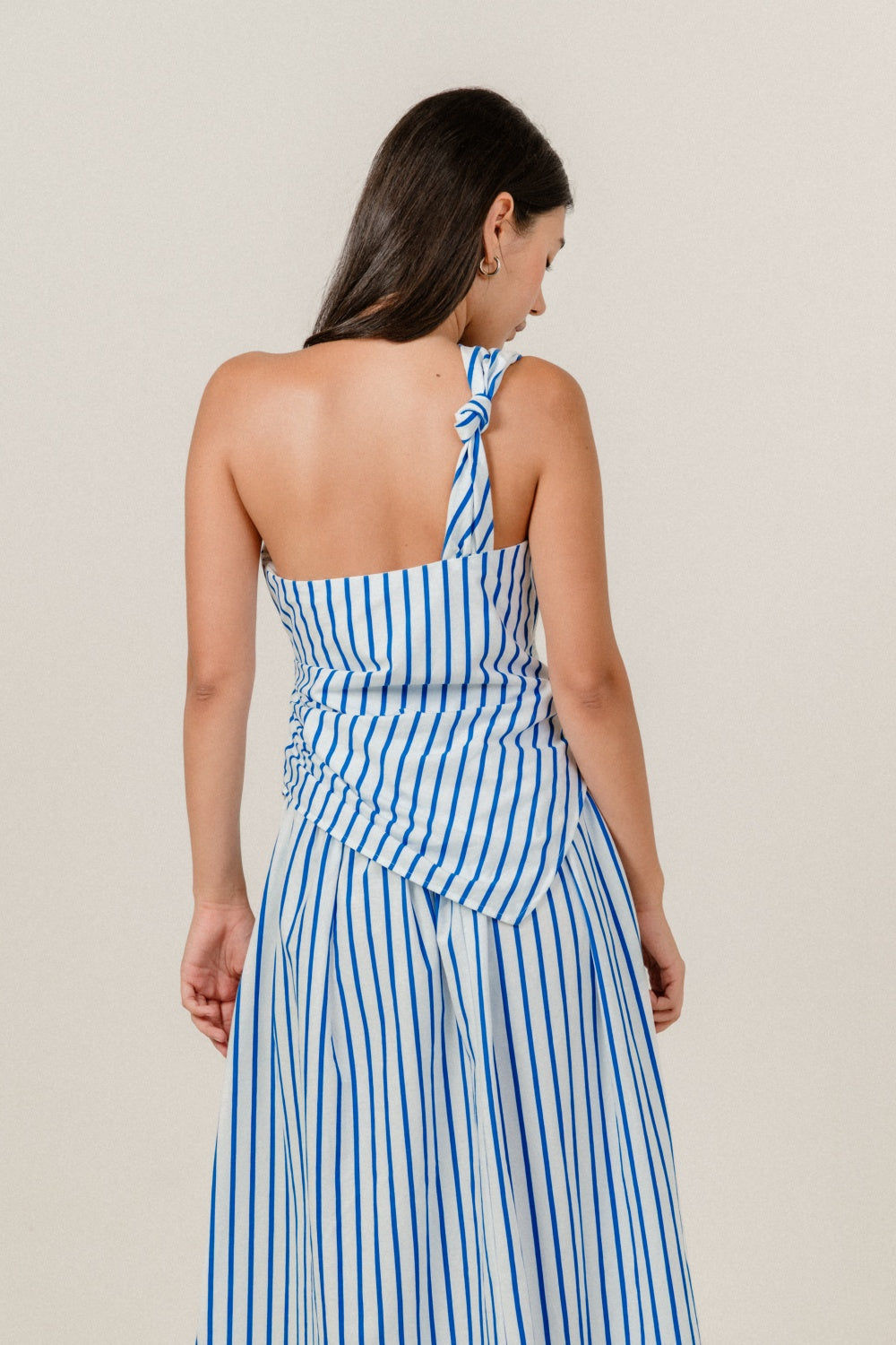 Azizah Top in Blue Stripe