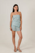 Stacey Shorts Polkadot Chocolate in Ice Blue