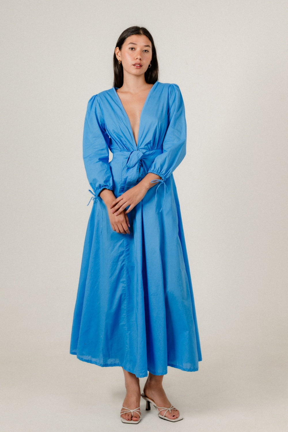 Elara Dress in Marine Blue