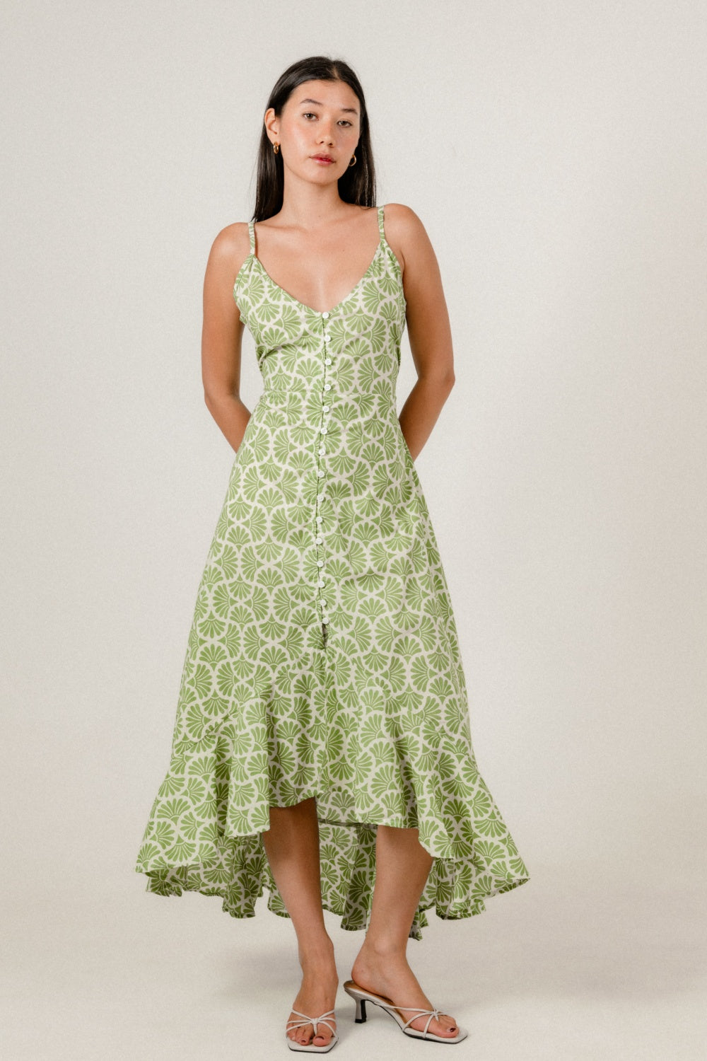 Avira Dress in Watercress Mika