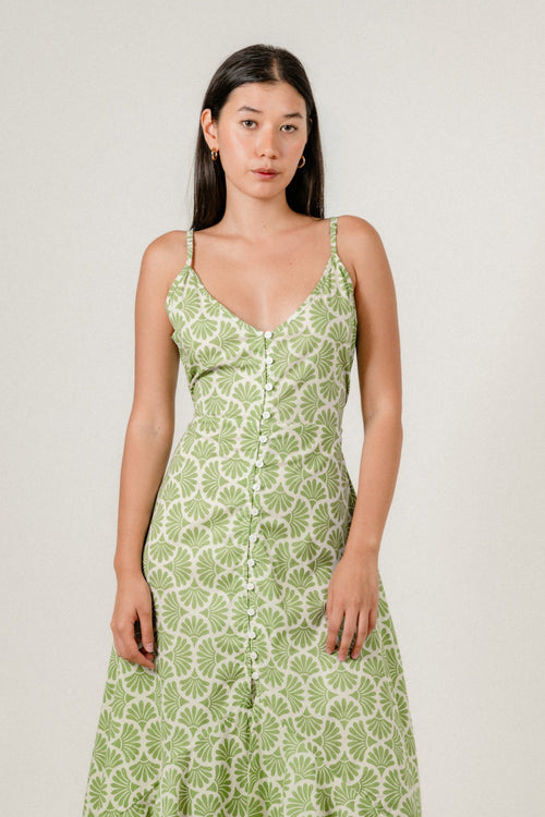 Avira Dress in Watercress Mika