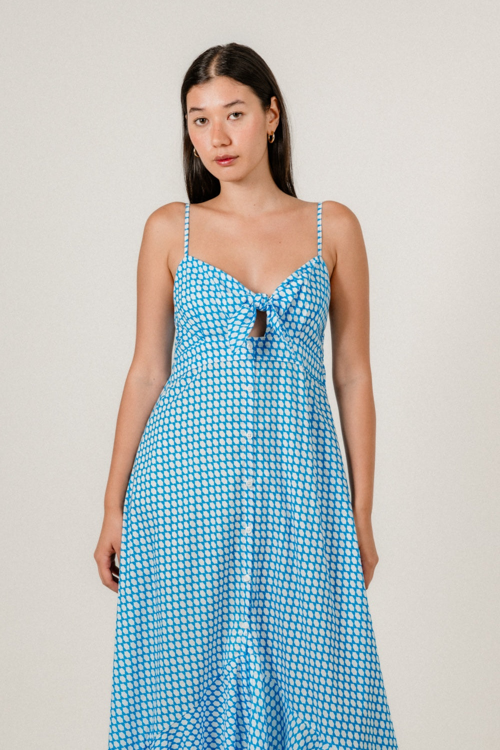Velia Dress in Blue Nique