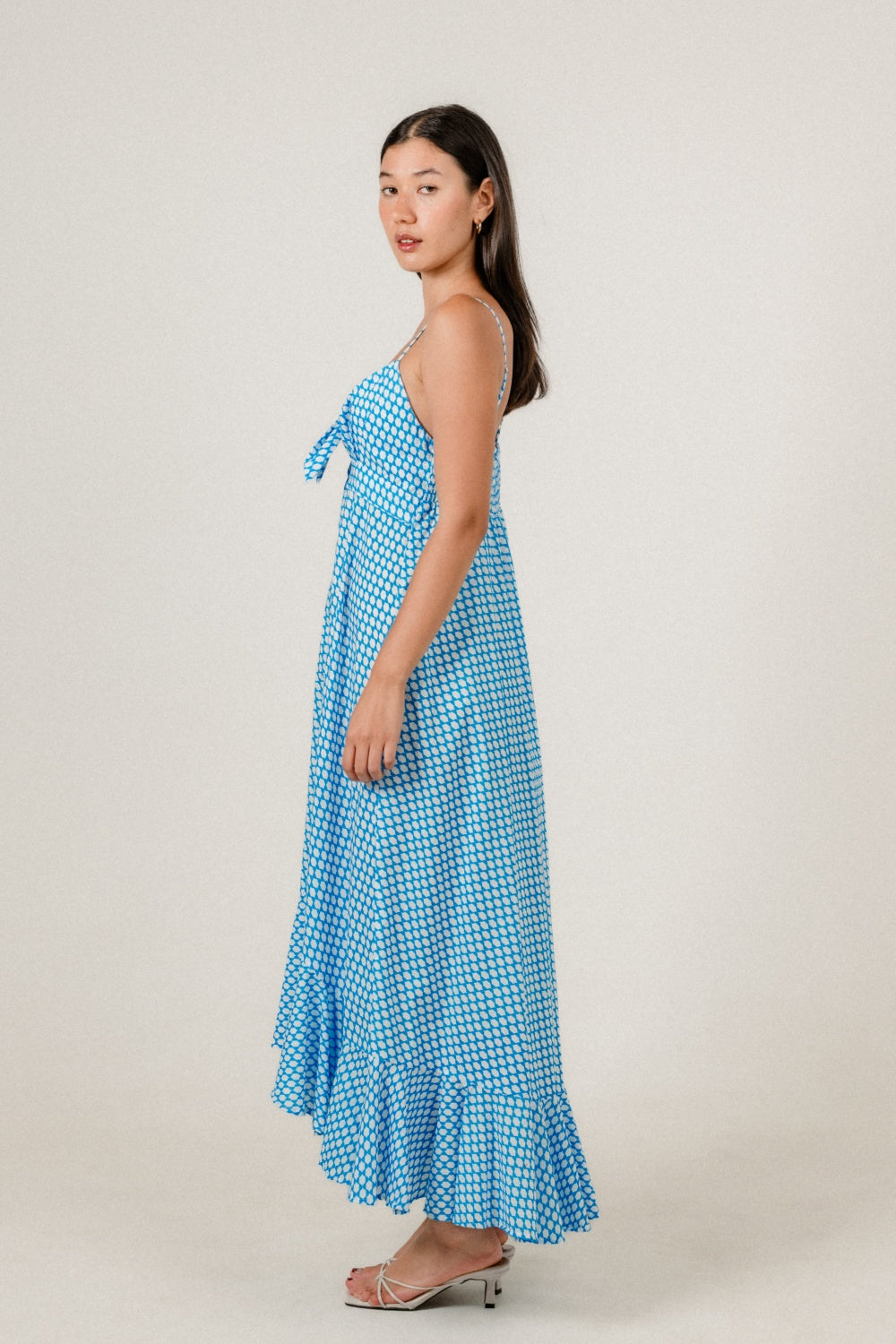 Velia Dress in Blue Nique