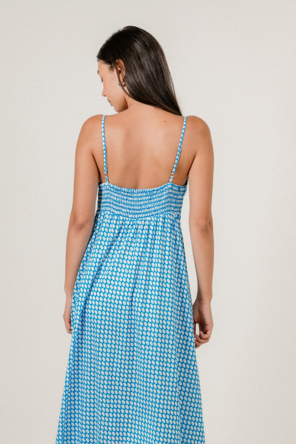 Velia Dress in Blue Nique