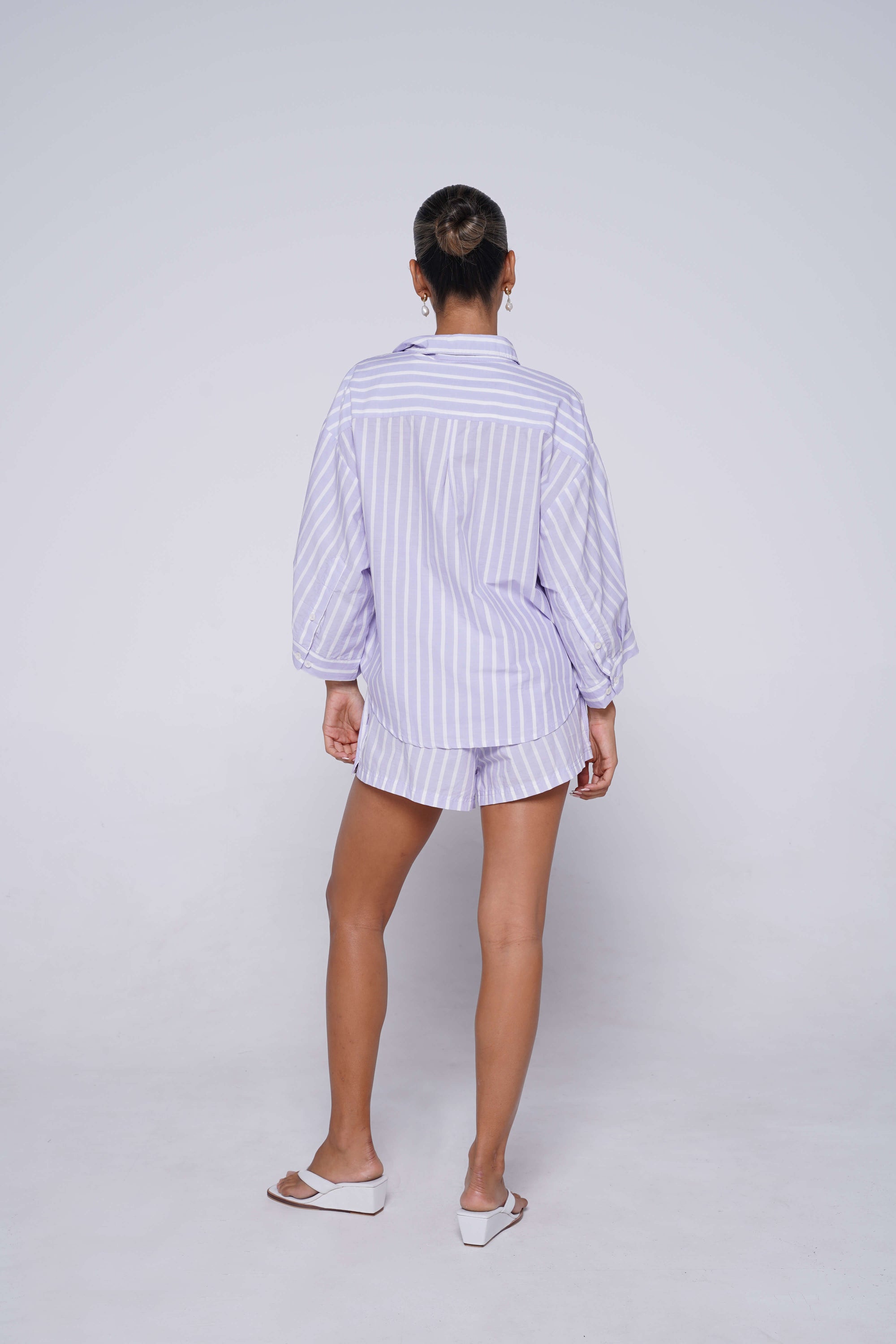 Alex Shirt in Lavender Stripe