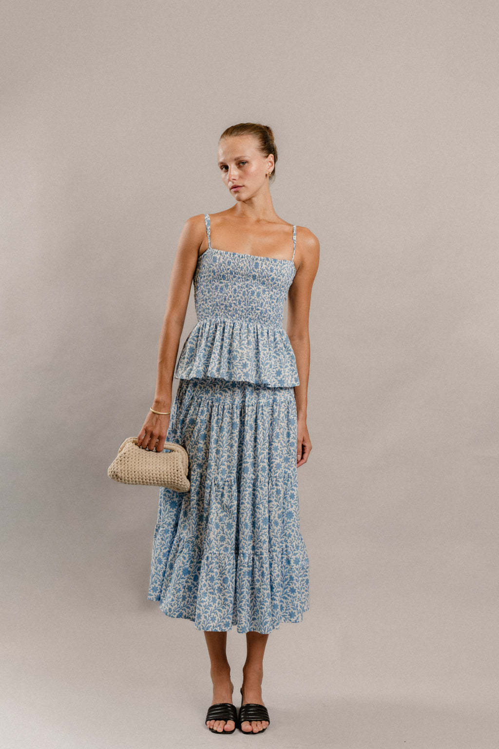Annabel Top in Finley Floral Blue