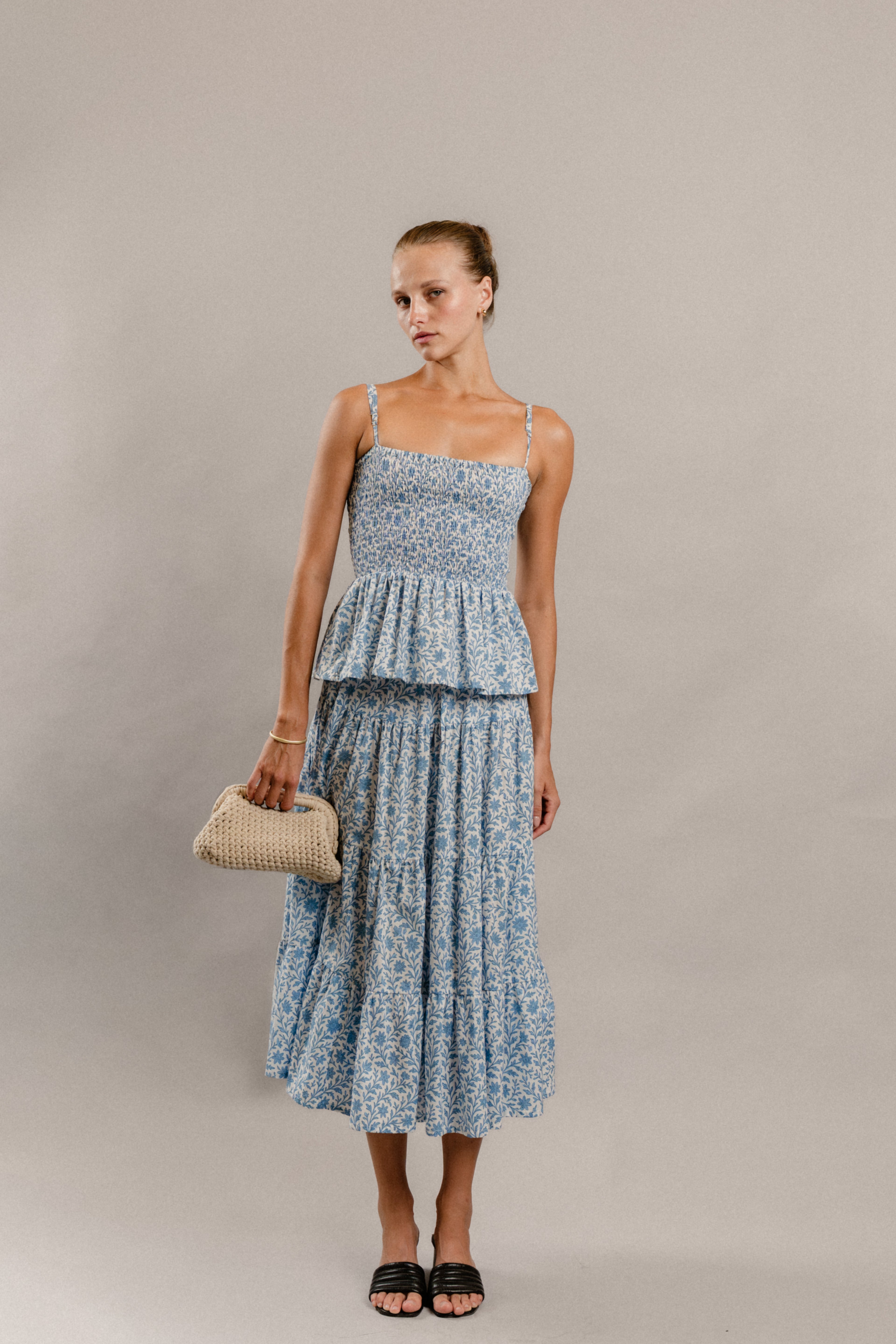 Annabel Top in Finley Floral Blue