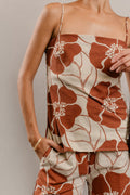 Sarah Tank in Chocolate Floral