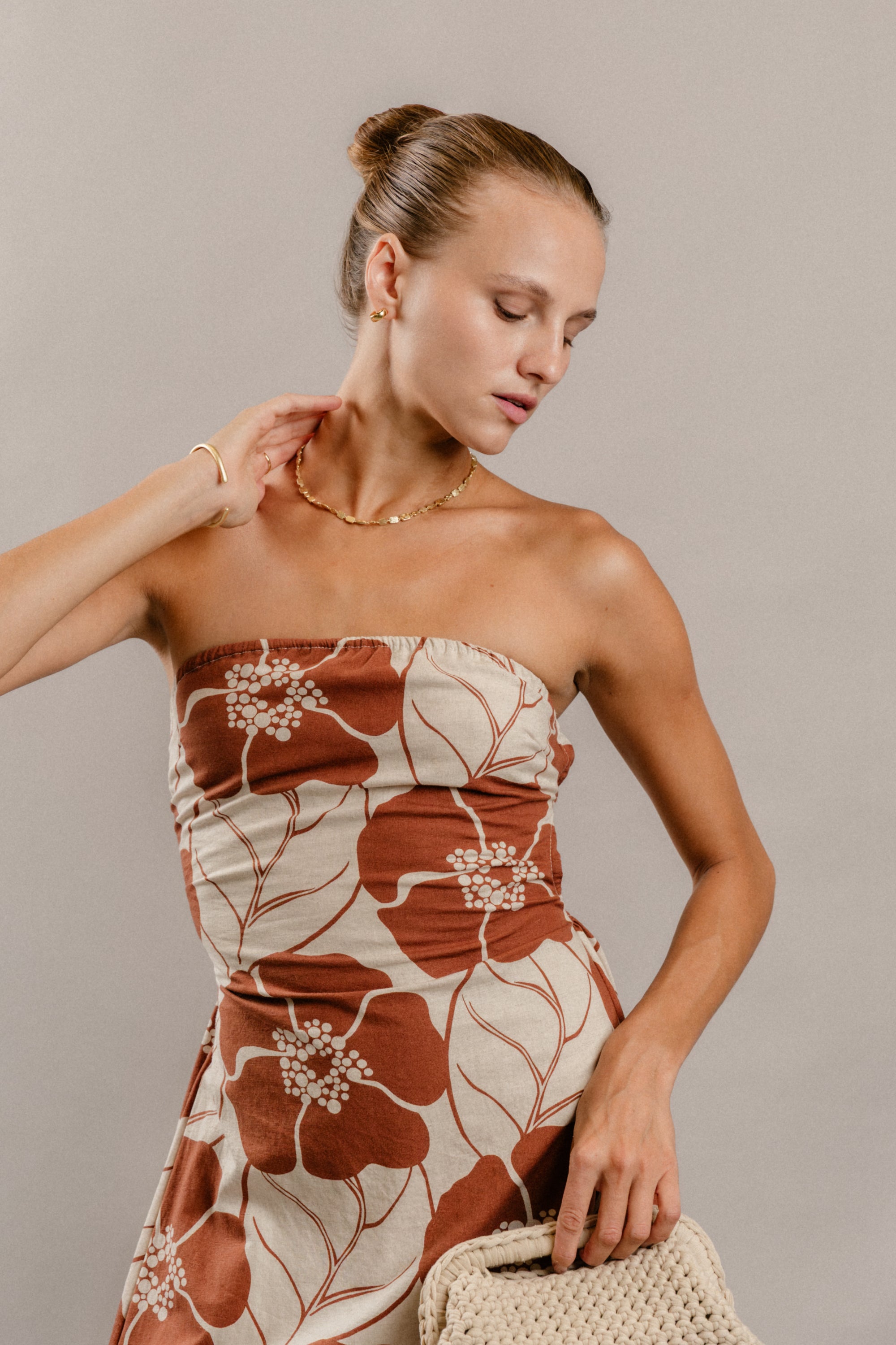 Reef Dress in Chocolate Floral