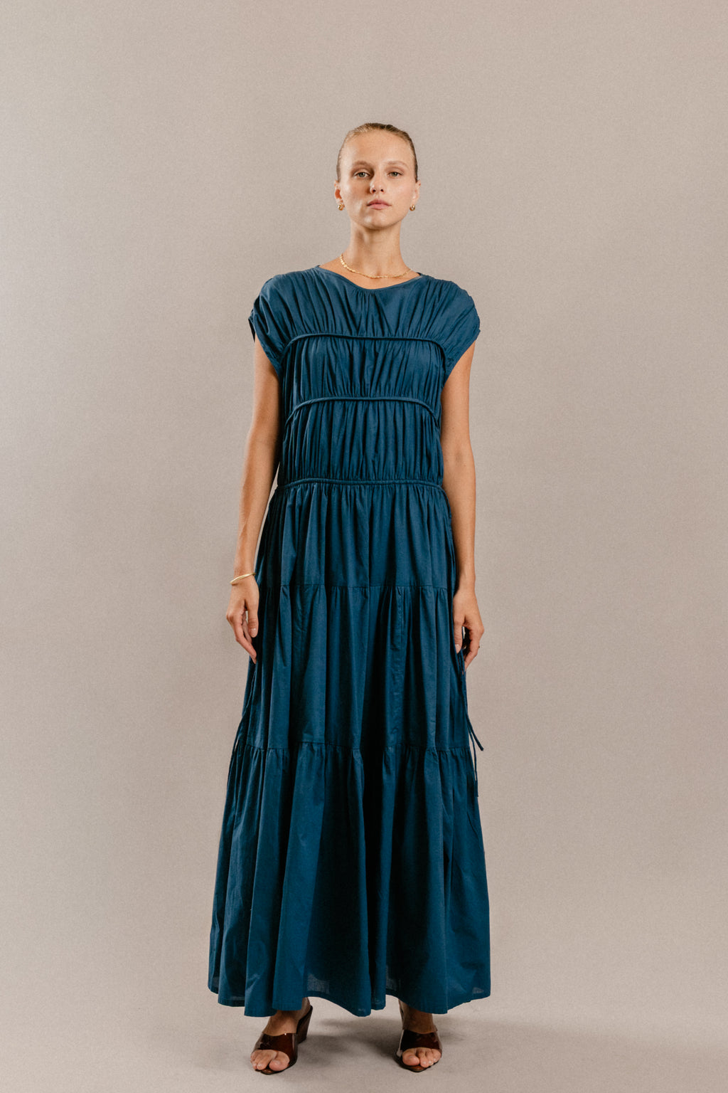 Floren Dress in Denim Blue