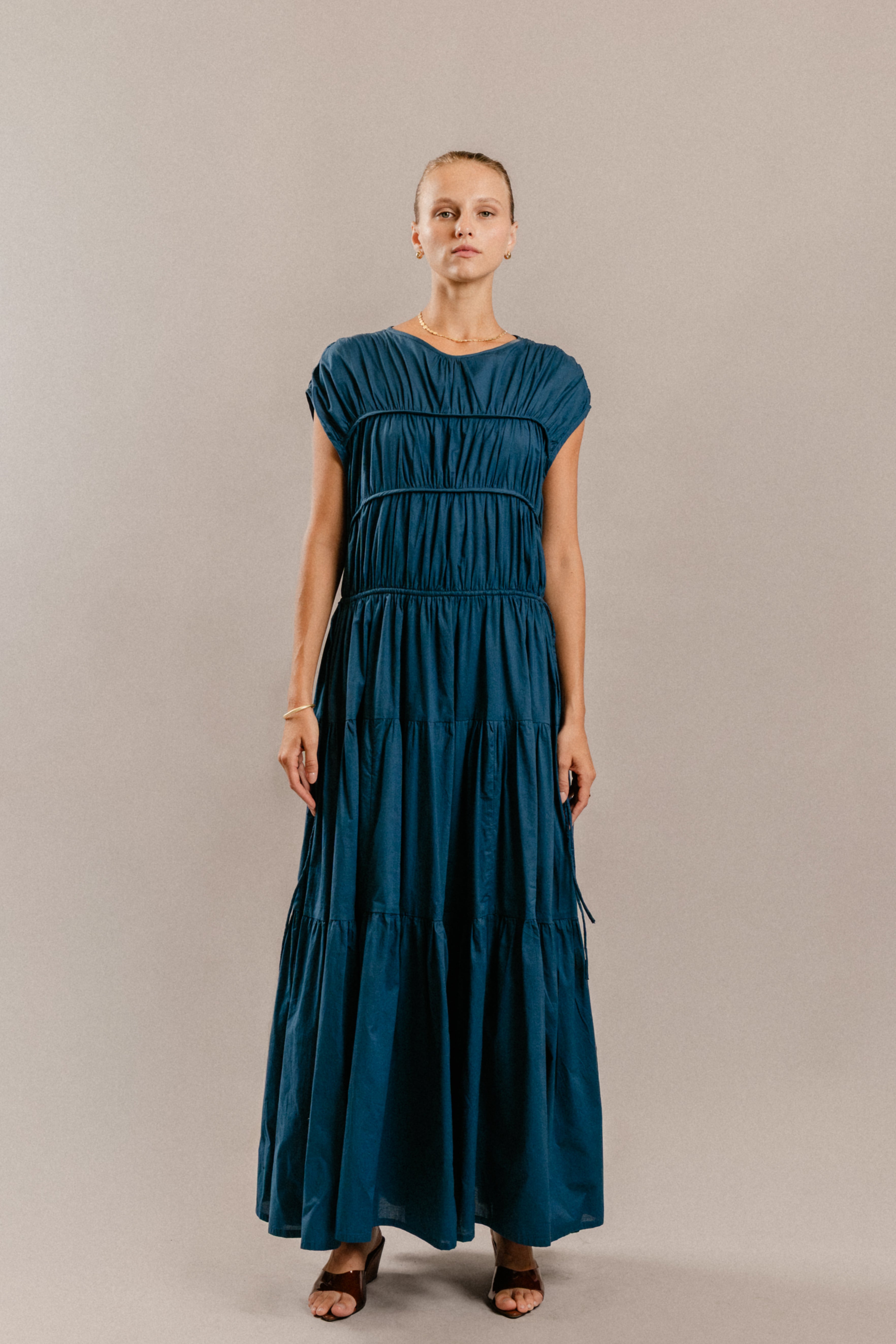 Floren Dress in Denim Blue