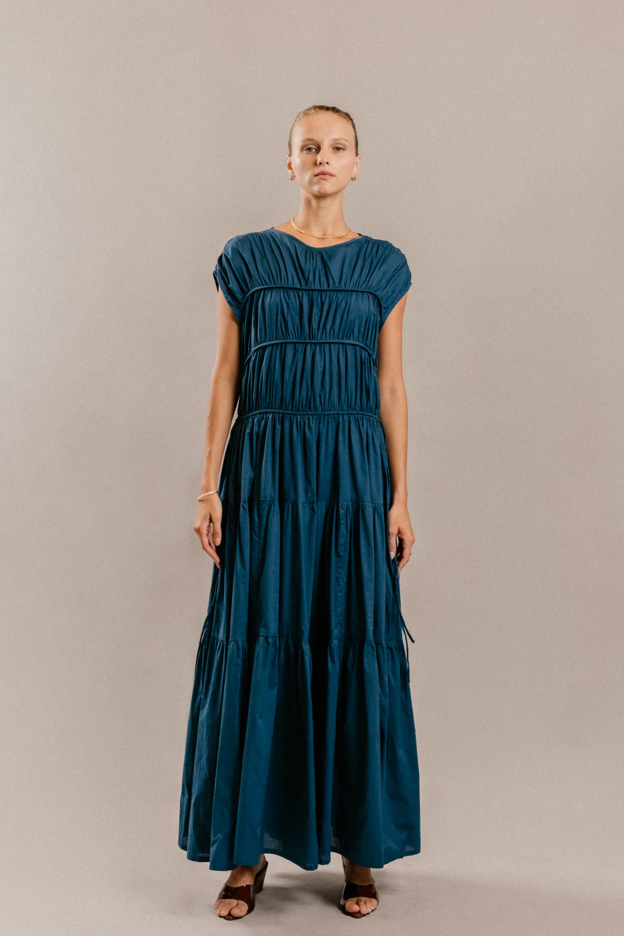 Floren Dress in Denim Blue