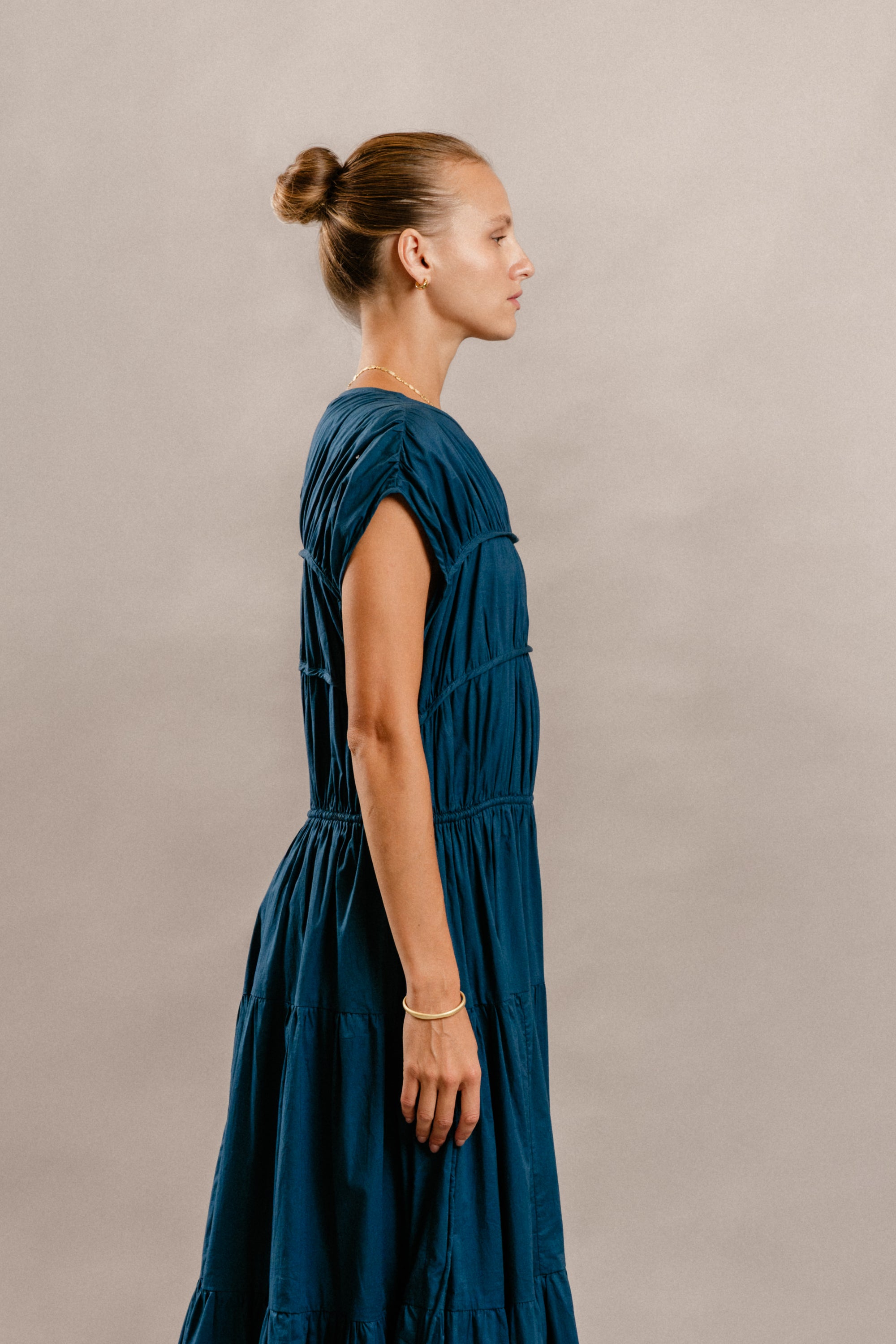 Floren Dress in Denim Blue