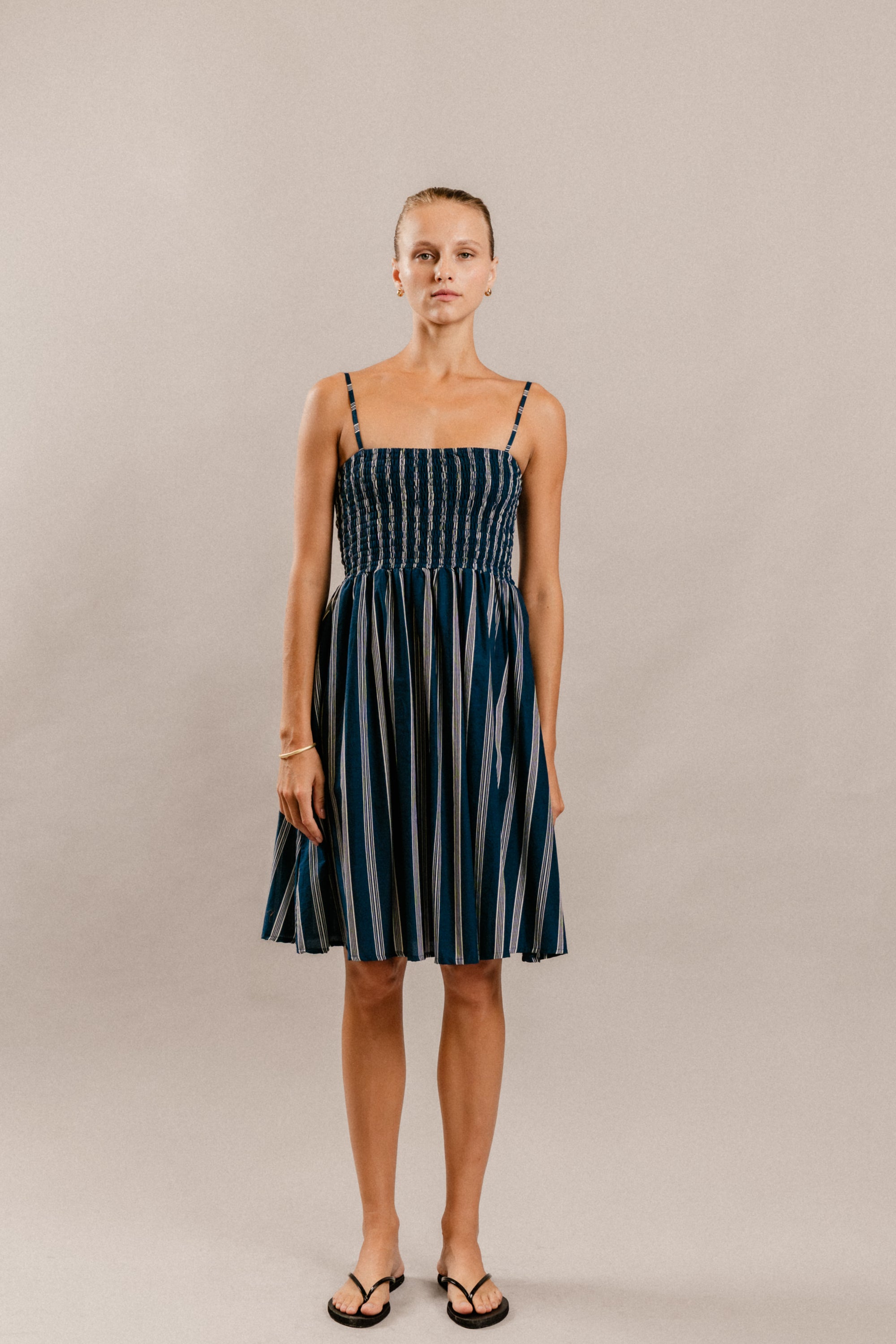 Letisia Dress in Natasha Denim Blue