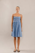 Letisia Dress in Blue Dover Stripe