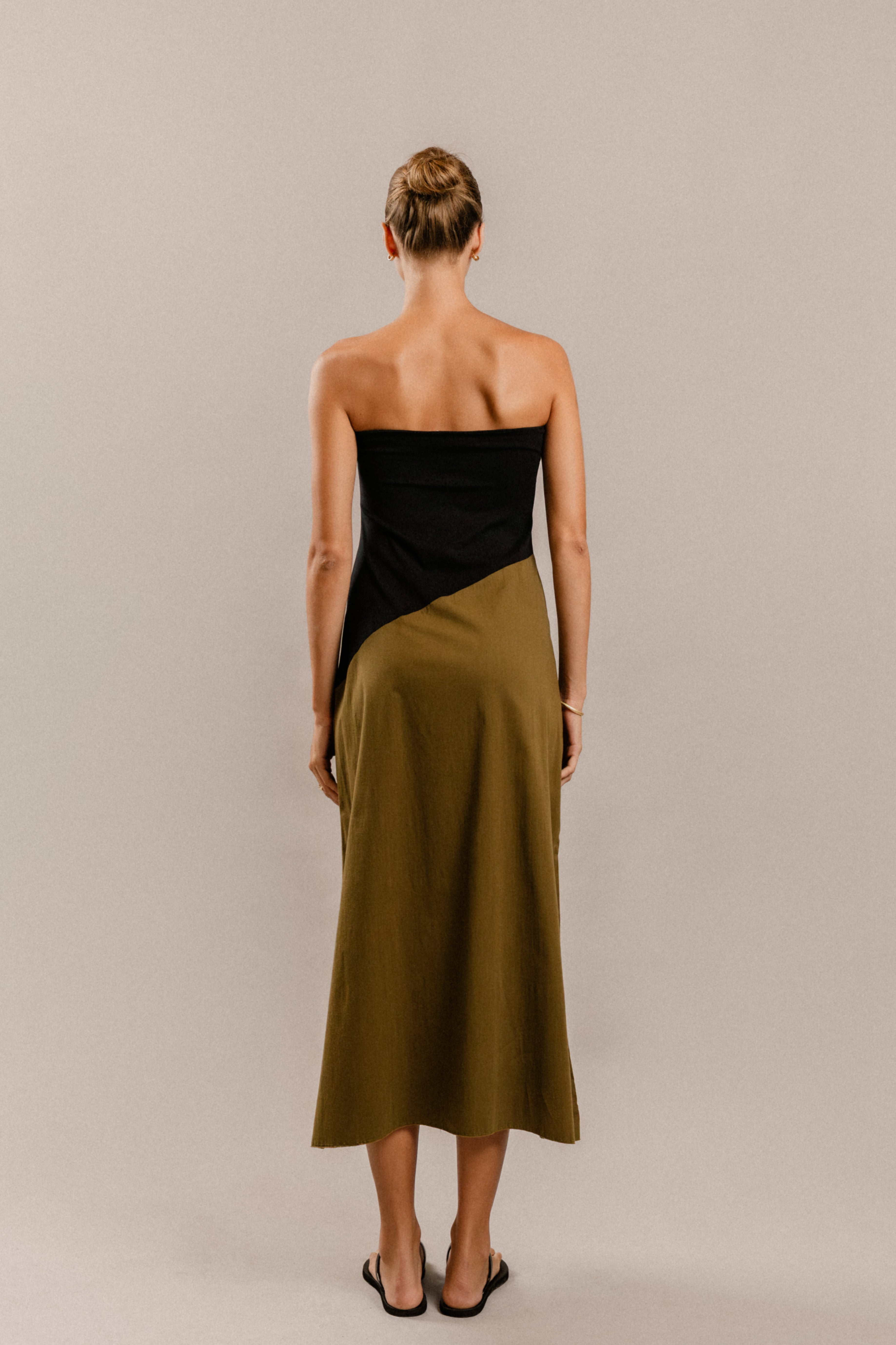 Gloria Dress in Black Olive