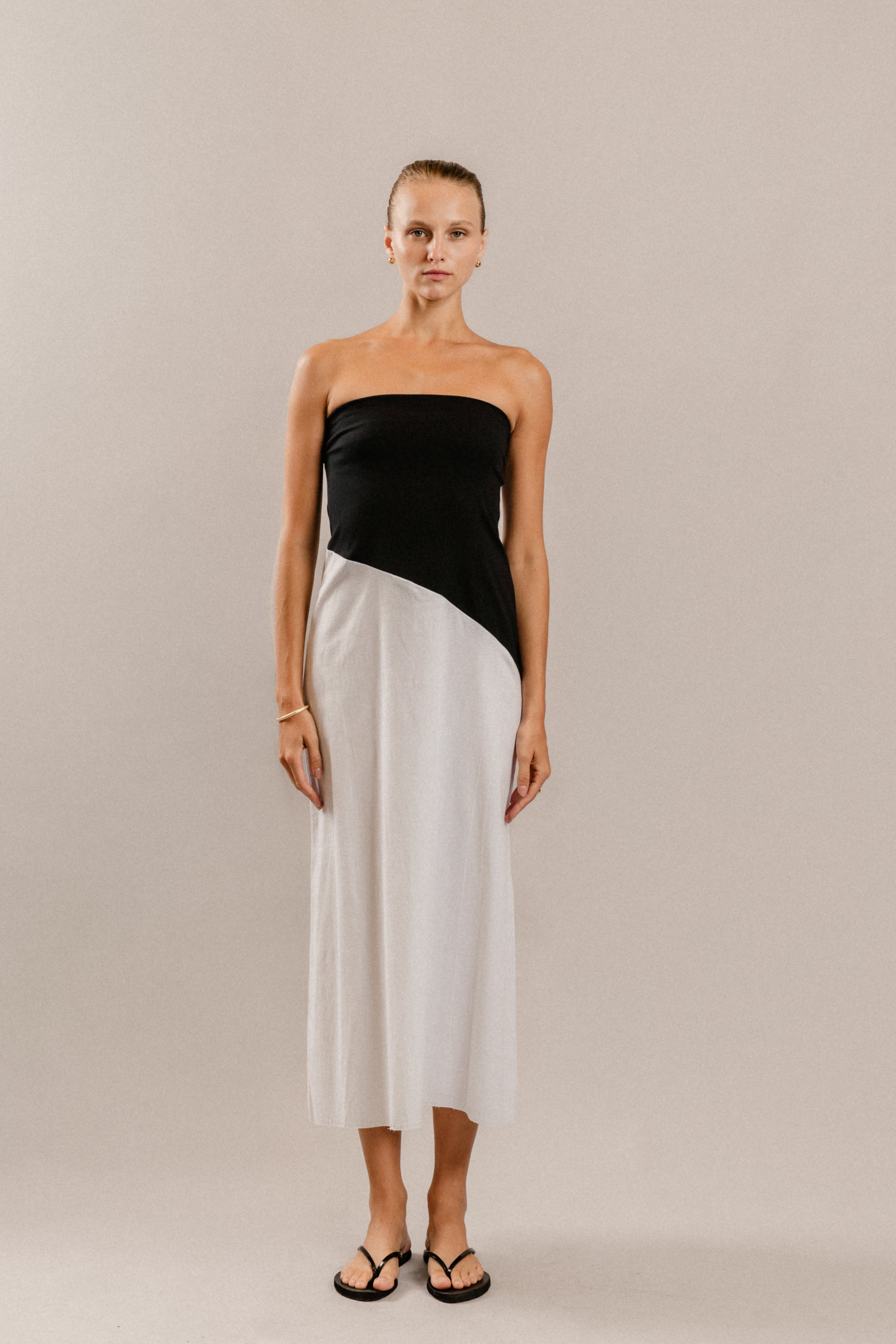 Gloria Dress in Black White