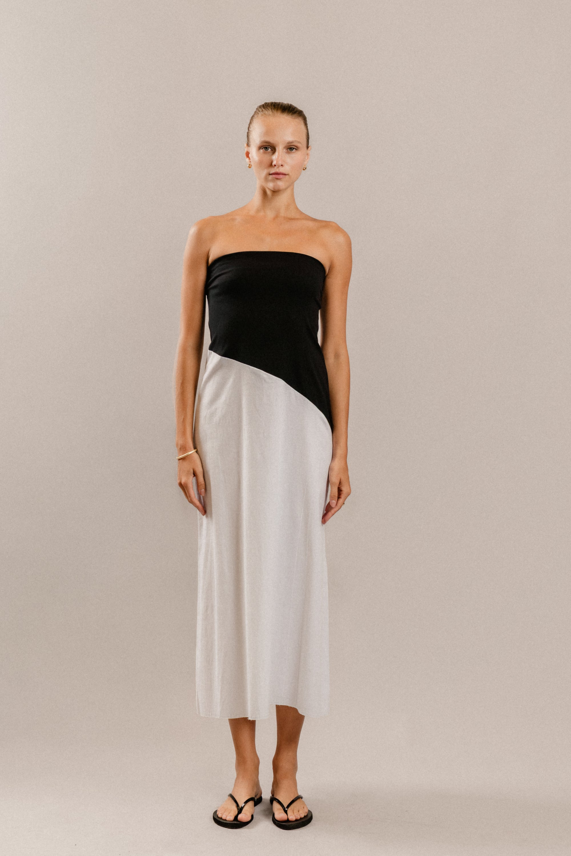 Gloria Dress in Black White