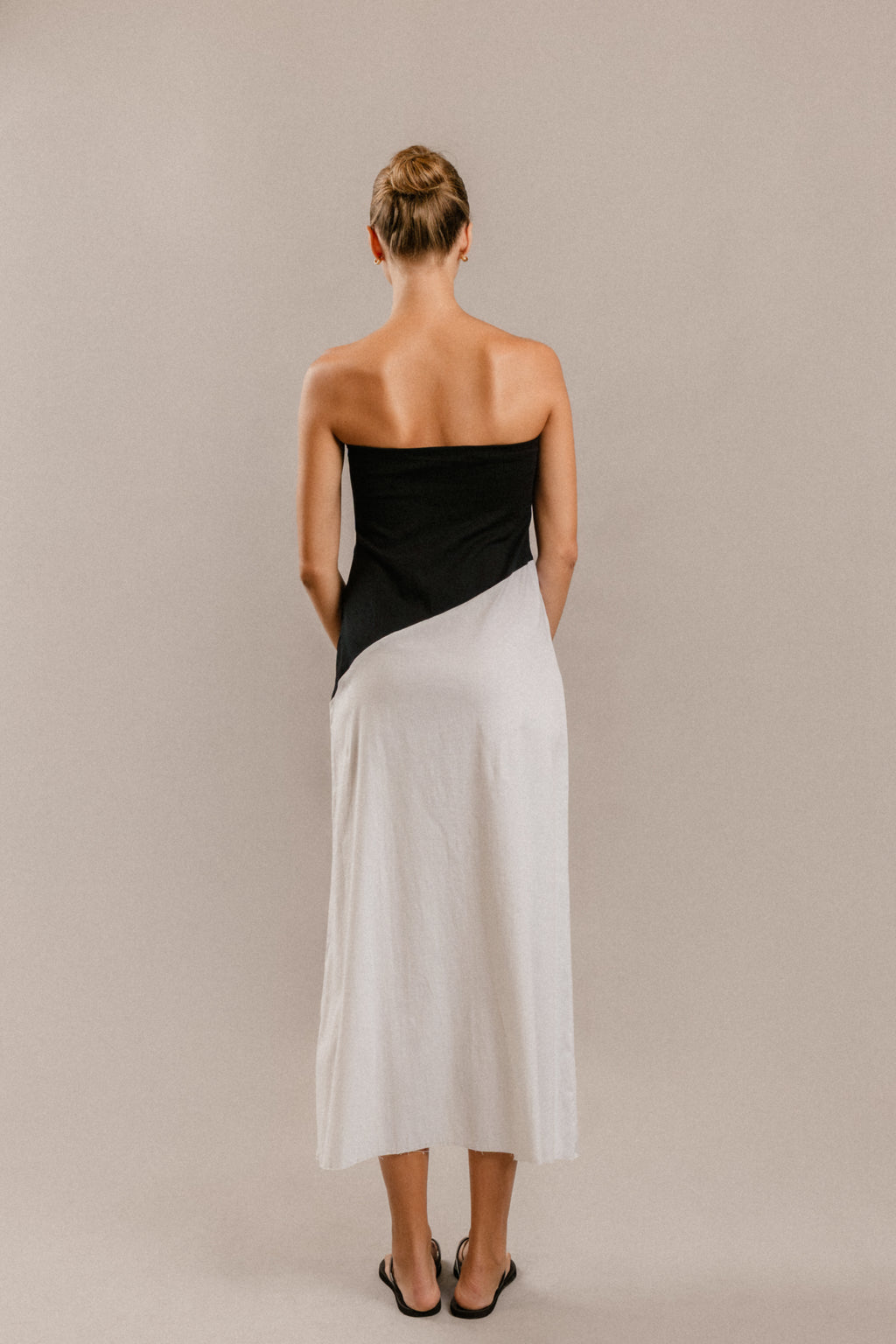 Gloria Dress in Black White